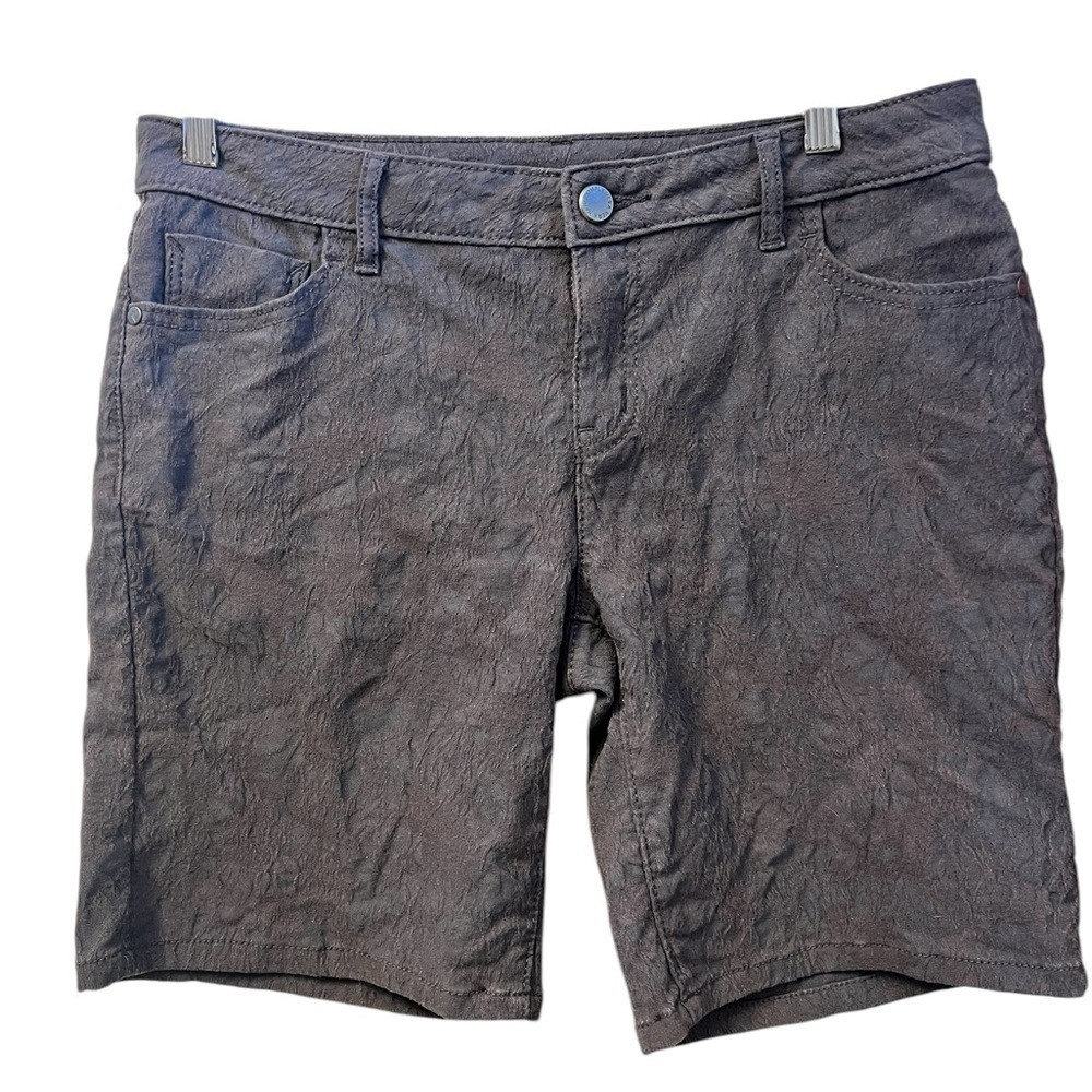 Simply Vera Vera Wang Jacquard Bermuda Shorts "Pure Night" Mid Rise Straight 6